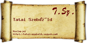 Tatai Szebáld névjegykártya